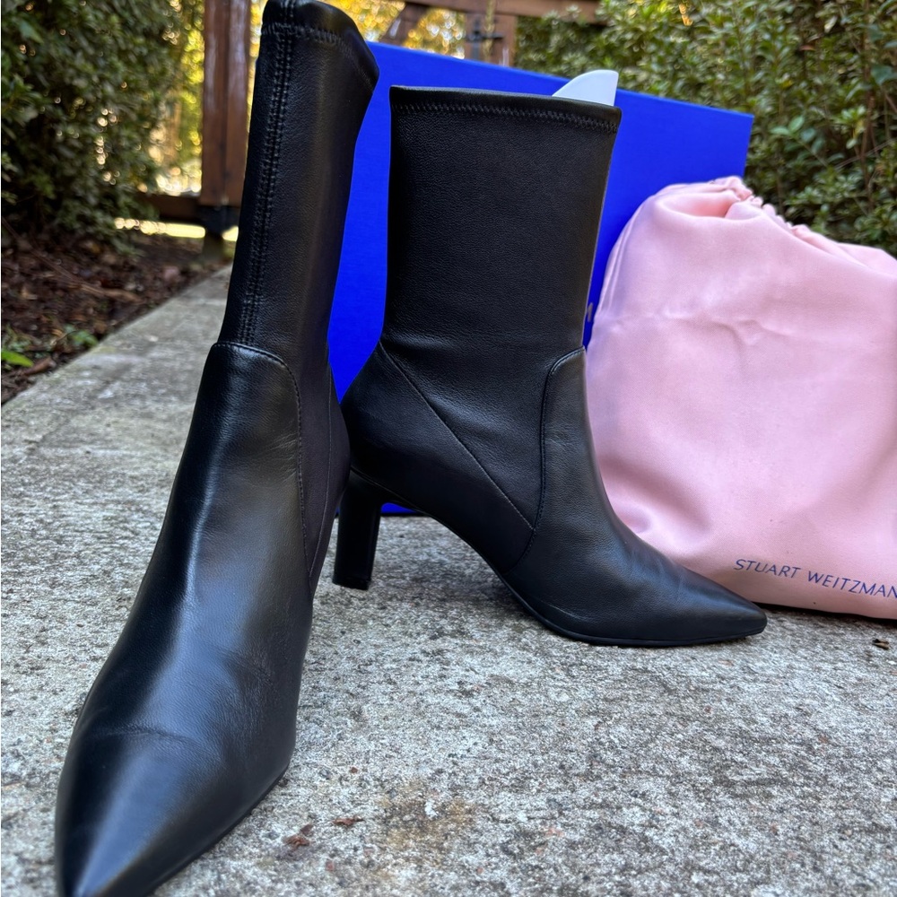 Stuart Weitzman Black Heeled Boots